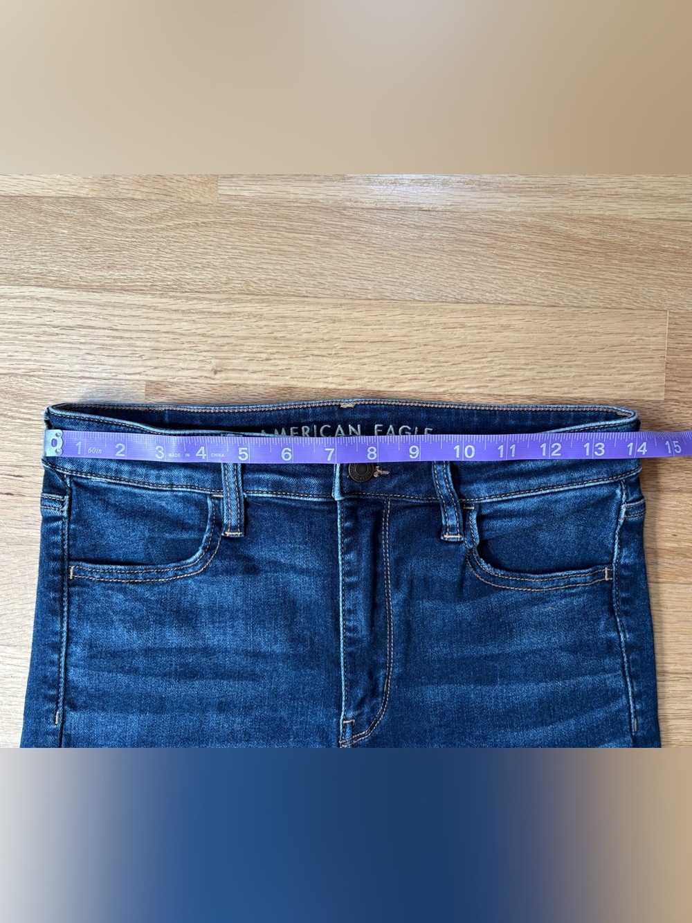 American Eagle Next Level Stretch Super Hi-Rise Jegging Jeans Size 8 - Picture 8 of 10